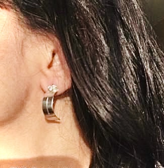 Slovenský šperk.Náušnice s diamantom.Briliantová technika.Natural diamond.