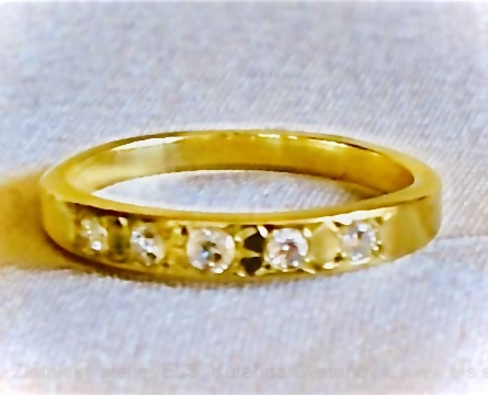 Diamantový prsteň,zlato 14 k.Výroba na mieru.Briantová technika.Natora